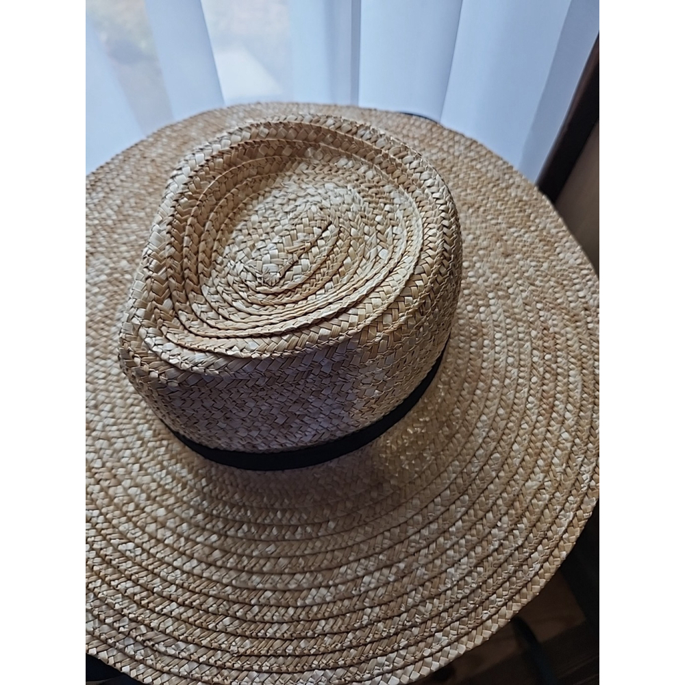 Lack of Color The Spencer Boater hat Natural Straw Wide Brim Sz Med 57cm - Picture 9 of 9